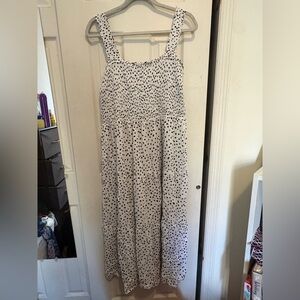 Black and White Polka Dot Maxi Dress